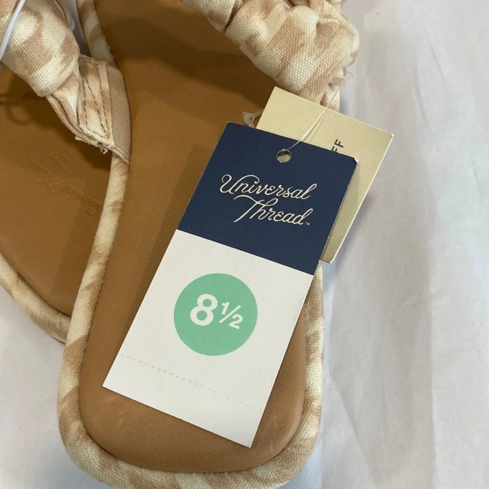 Women's Meg Knotted Slide Sandals - Universal Thread™ Almond Size 8.5